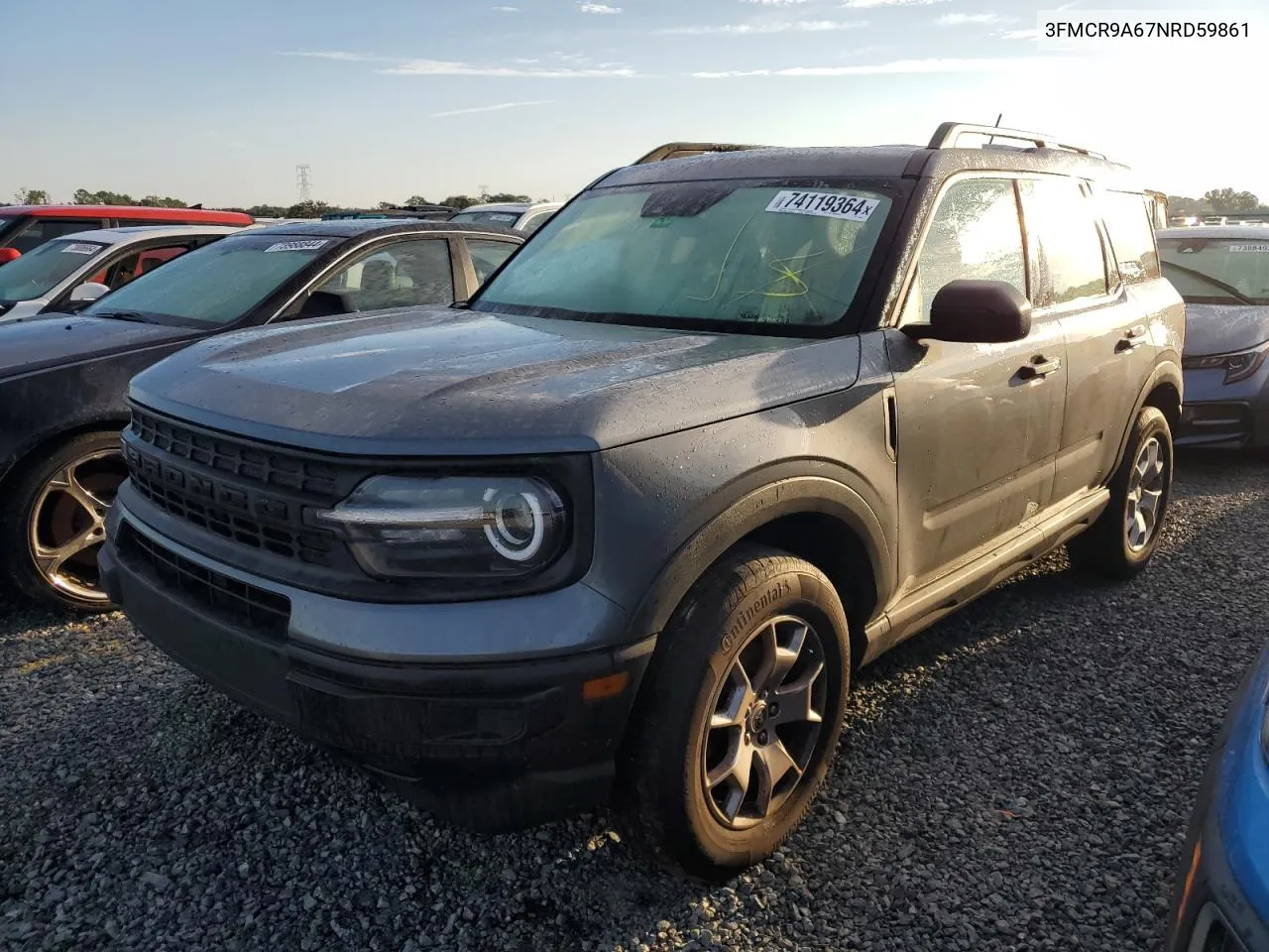 2022 Ford Bronco Sport VIN: 3FMCR9A67NRD59861 Lot: 74119364