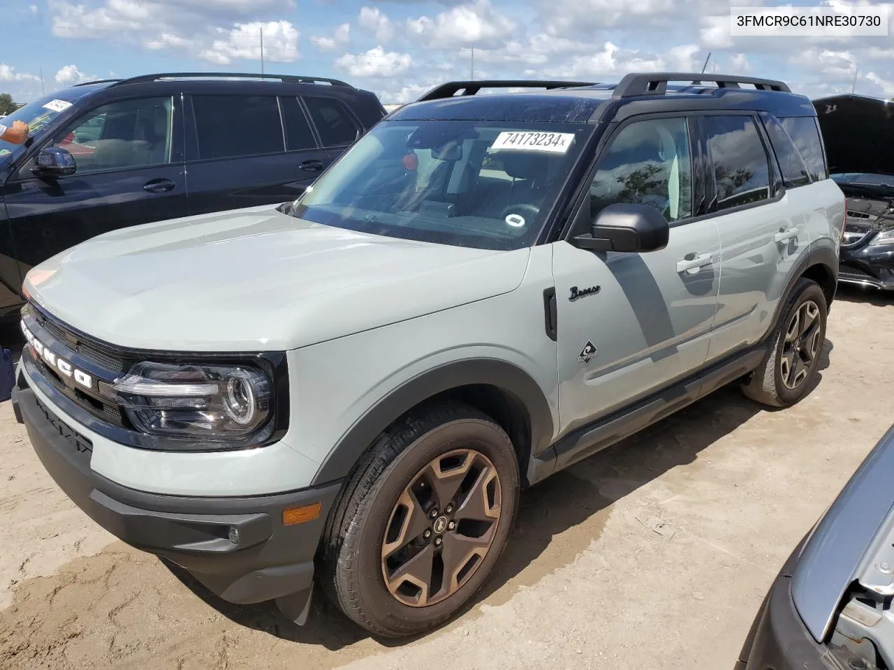 2022 Ford Bronco Sport Outer Banks VIN: 3FMCR9C61NRE30730 Lot: 74173234