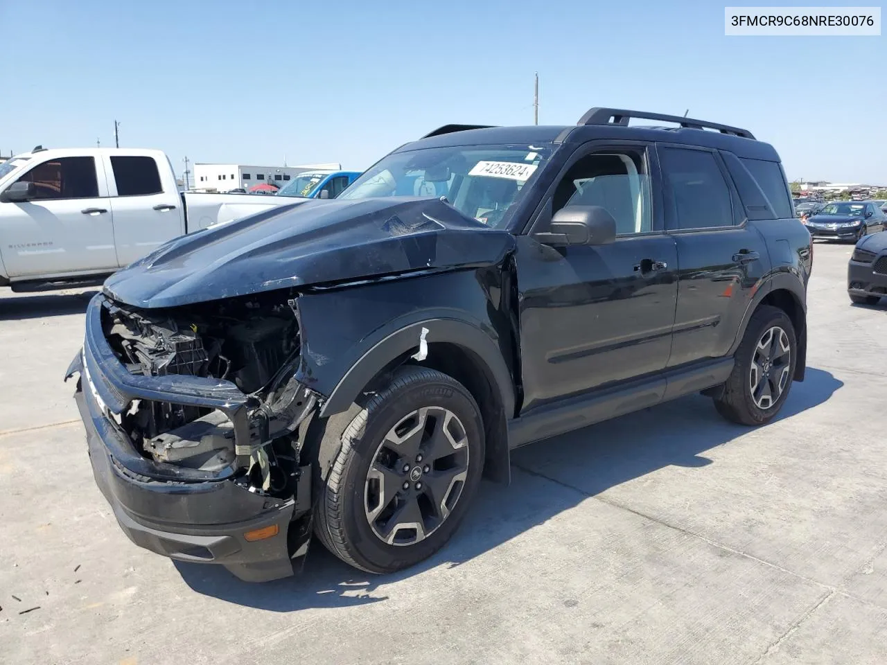 2022 Ford Bronco Sport Outer Banks VIN: 3FMCR9C68NRE30076 Lot: 74253624