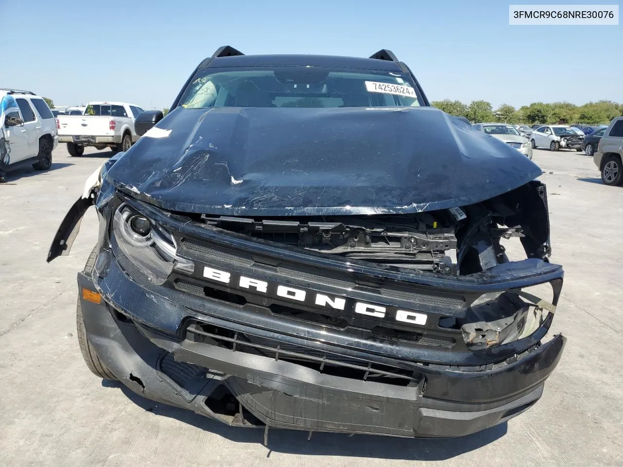 2022 Ford Bronco Sport Outer Banks VIN: 3FMCR9C68NRE30076 Lot: 74253624