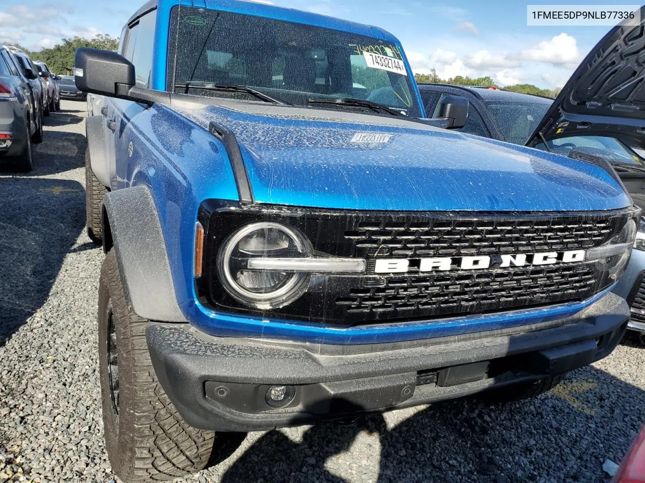 2022 Ford Bronco Base VIN: 1FMEE5DP9NLB77336 Lot: 74332744