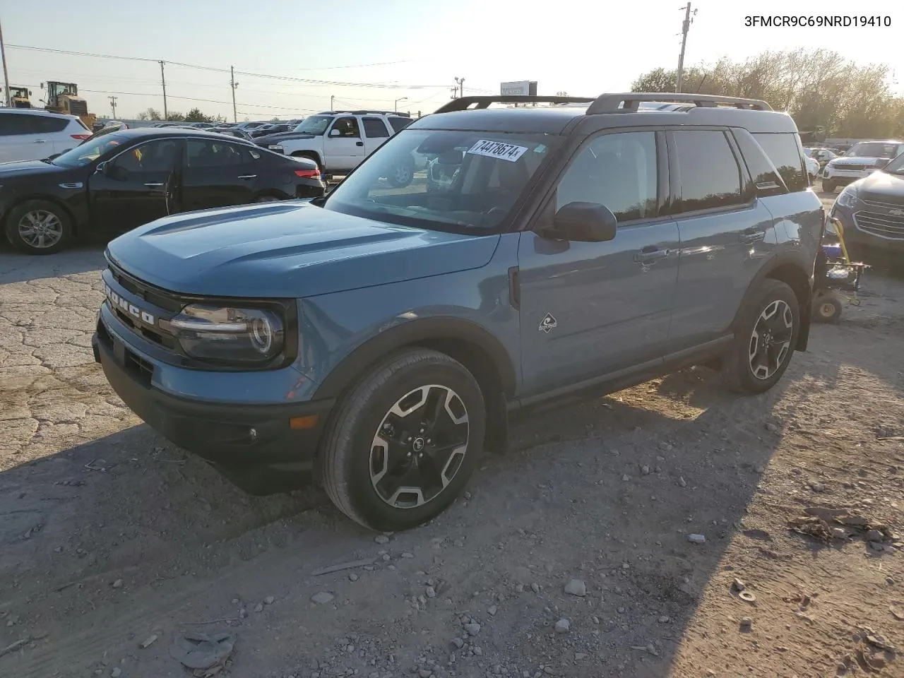 2022 Ford Bronco Sport Outer Banks VIN: 3FMCR9C69NRD19410 Lot: 74478674