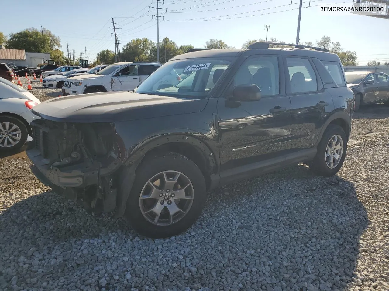 2022 Ford Bronco Sport VIN: 3FMCR9A66NRD20100 Lot: 74581884