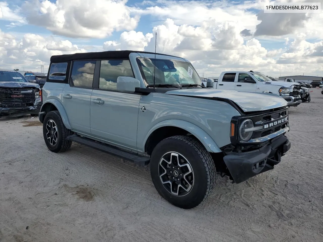 2022 Ford Bronco Base VIN: 1FMDE5DH6NLB77623 Lot: 74684694