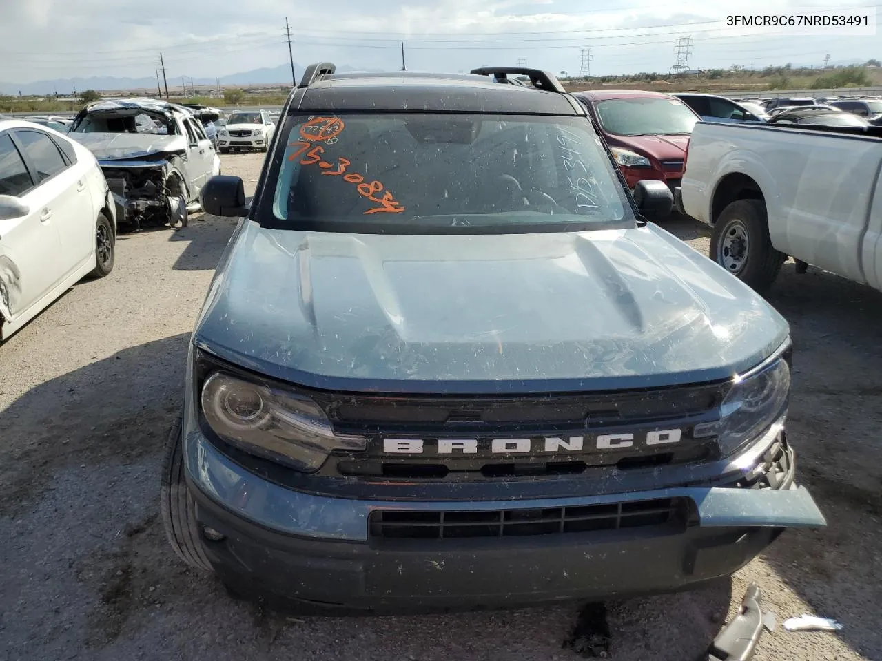 2022 Ford Bronco Sport Outer Banks VIN: 3FMCR9C67NRD53491 Lot: 75030834