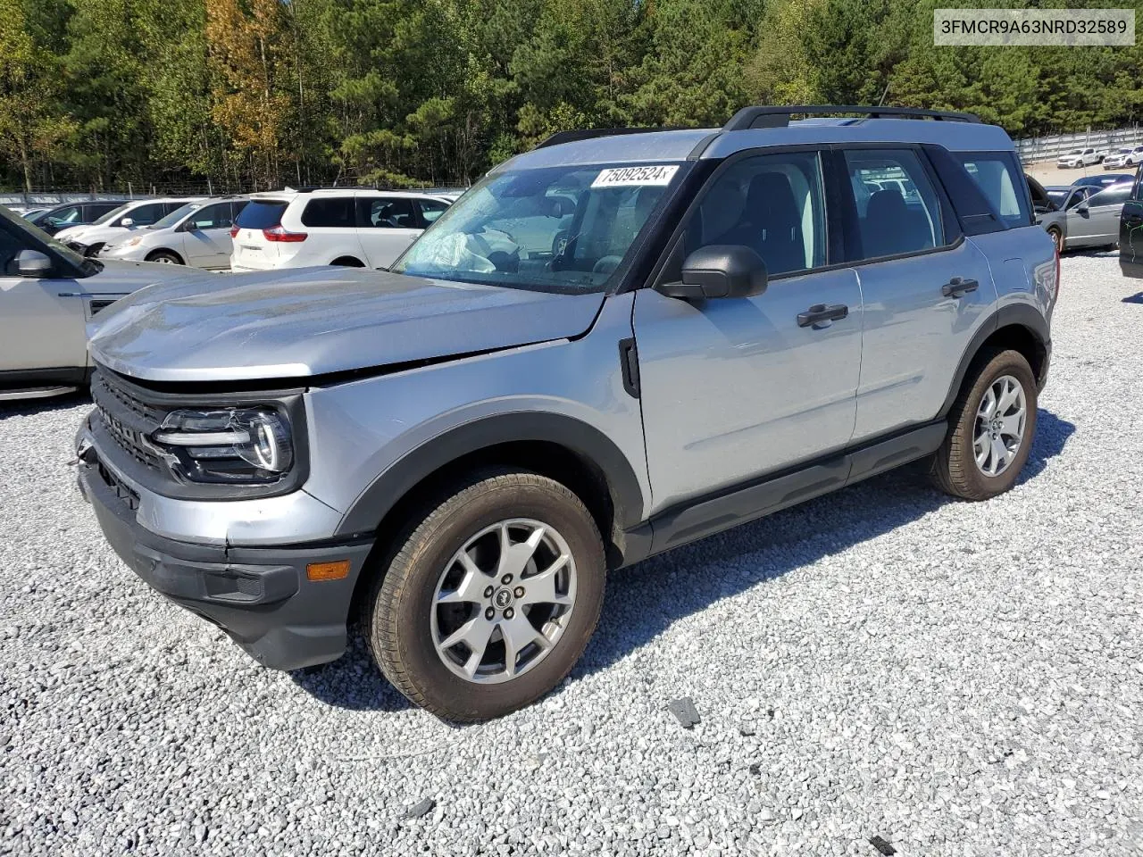 2022 Ford Bronco Sport VIN: 3FMCR9A63NRD32589 Lot: 75092524