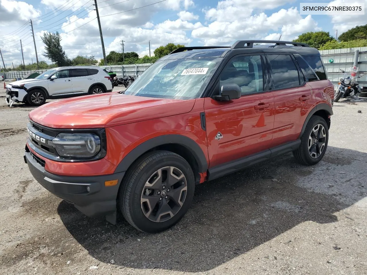 2022 Ford Bronco Sport Outer Banks VIN: 3FMCR9C67NRE30375 Lot: 76047044