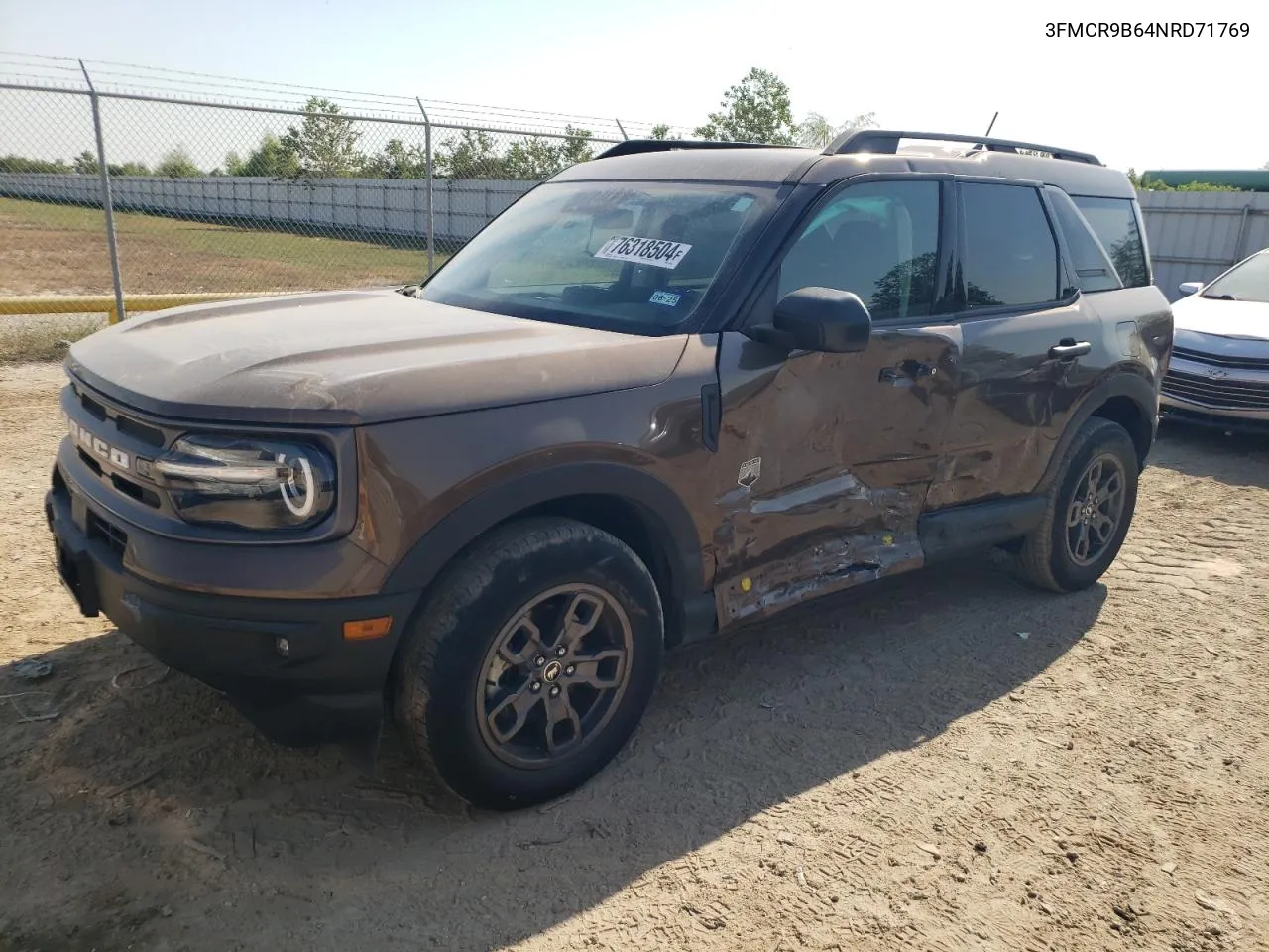 2022 Ford Bronco Sport Big Bend VIN: 3FMCR9B64NRD71769 Lot: 76318504