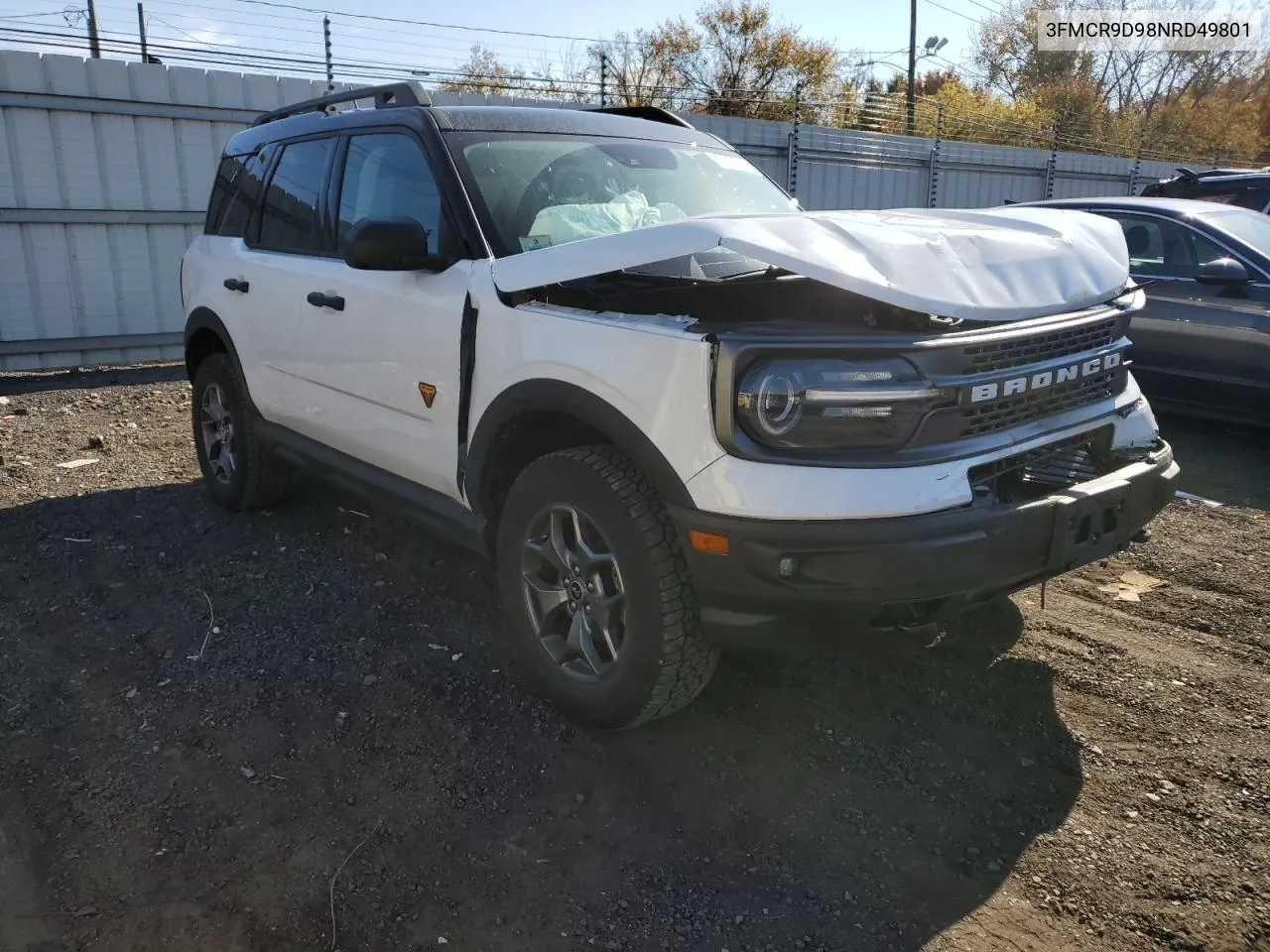 2022 Ford Bronco Sport Badlands VIN: 3FMCR9D98NRD49801 Lot: 76939684