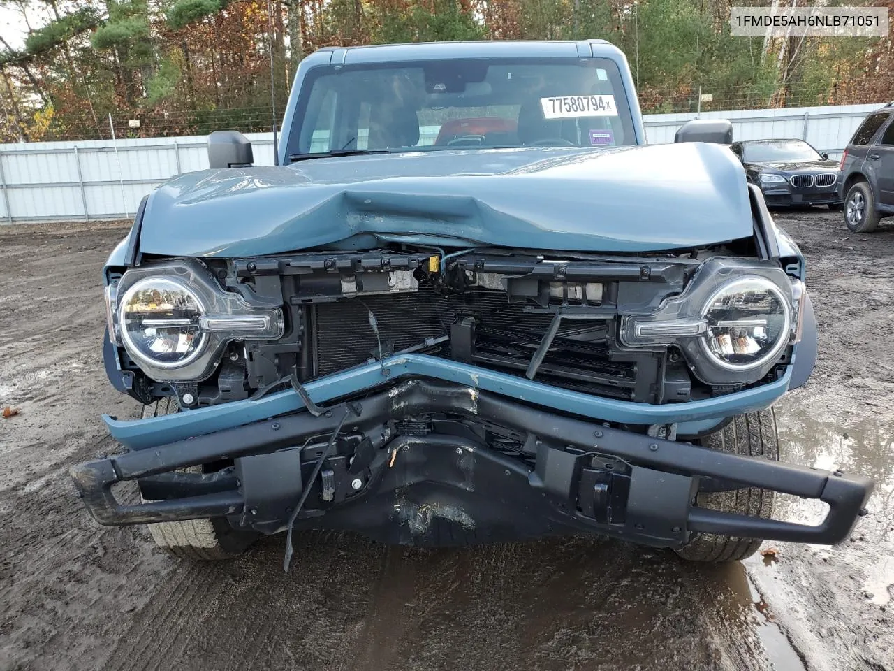 2022 Ford Bronco Base VIN: 1FMDE5AH6NLB71051 Lot: 77580794