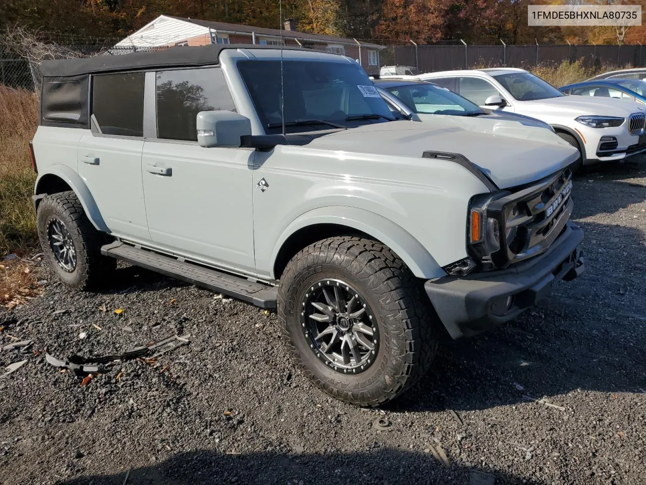 2022 Ford Bronco Base VIN: 1FMDE5BHXNLA80735 Lot: 78199964