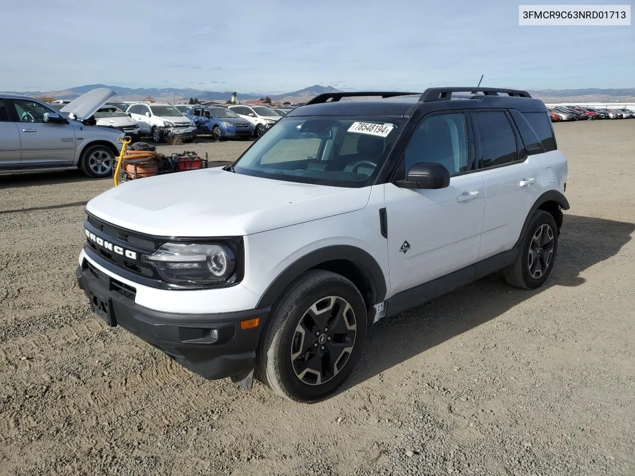 2022 Ford Bronco Sport Outer Banks VIN: 3FMCR9C63NRD01713 Lot: 78548194