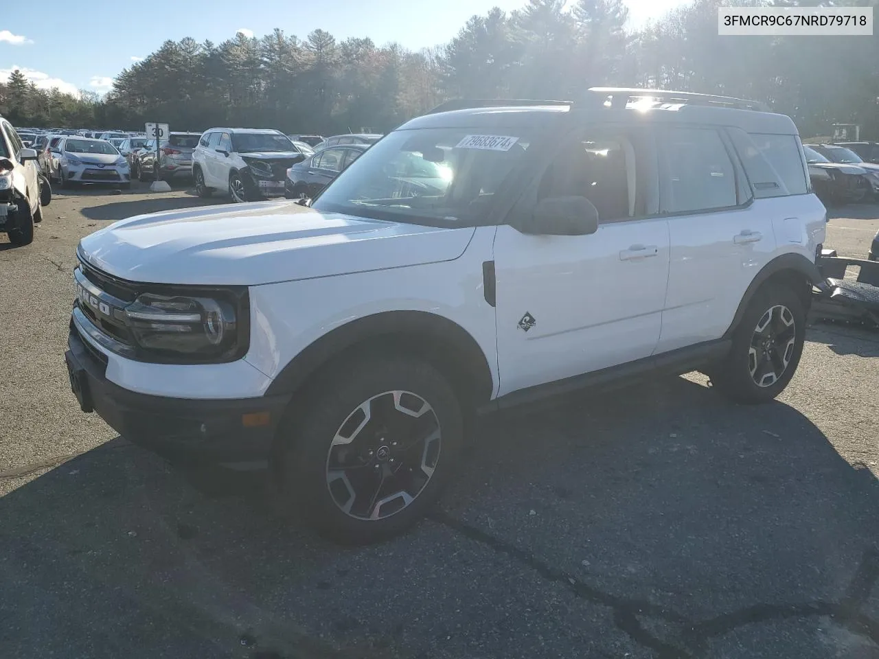 2022 Ford Bronco Sport Outer Banks VIN: 3FMCR9C67NRD79718 Lot: 79683674