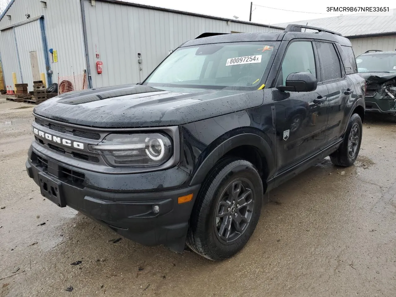 2022 Ford Bronco Sport Big Bend VIN: 3FMCR9B67NRE33651 Lot: 80097254