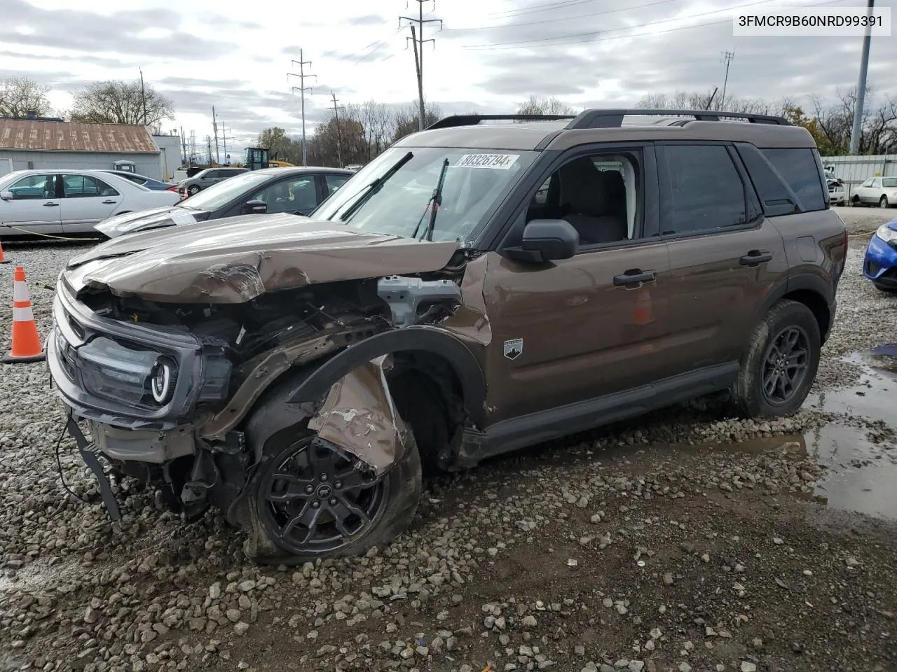 2022 Ford Bronco Sport Big Bend VIN: 3FMCR9B60NRD99391 Lot: 80326794