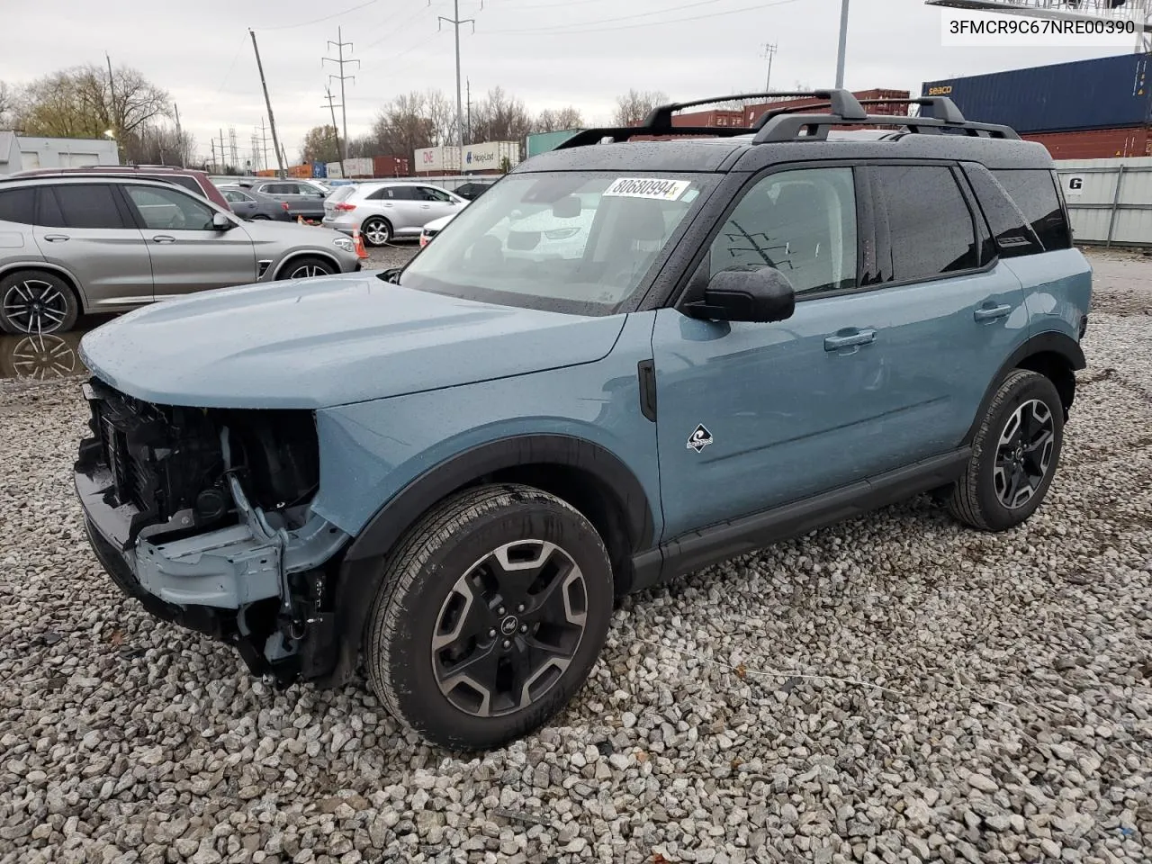 2022 Ford Bronco Sport Outer Banks VIN: 3FMCR9C67NRE00390 Lot: 80680994