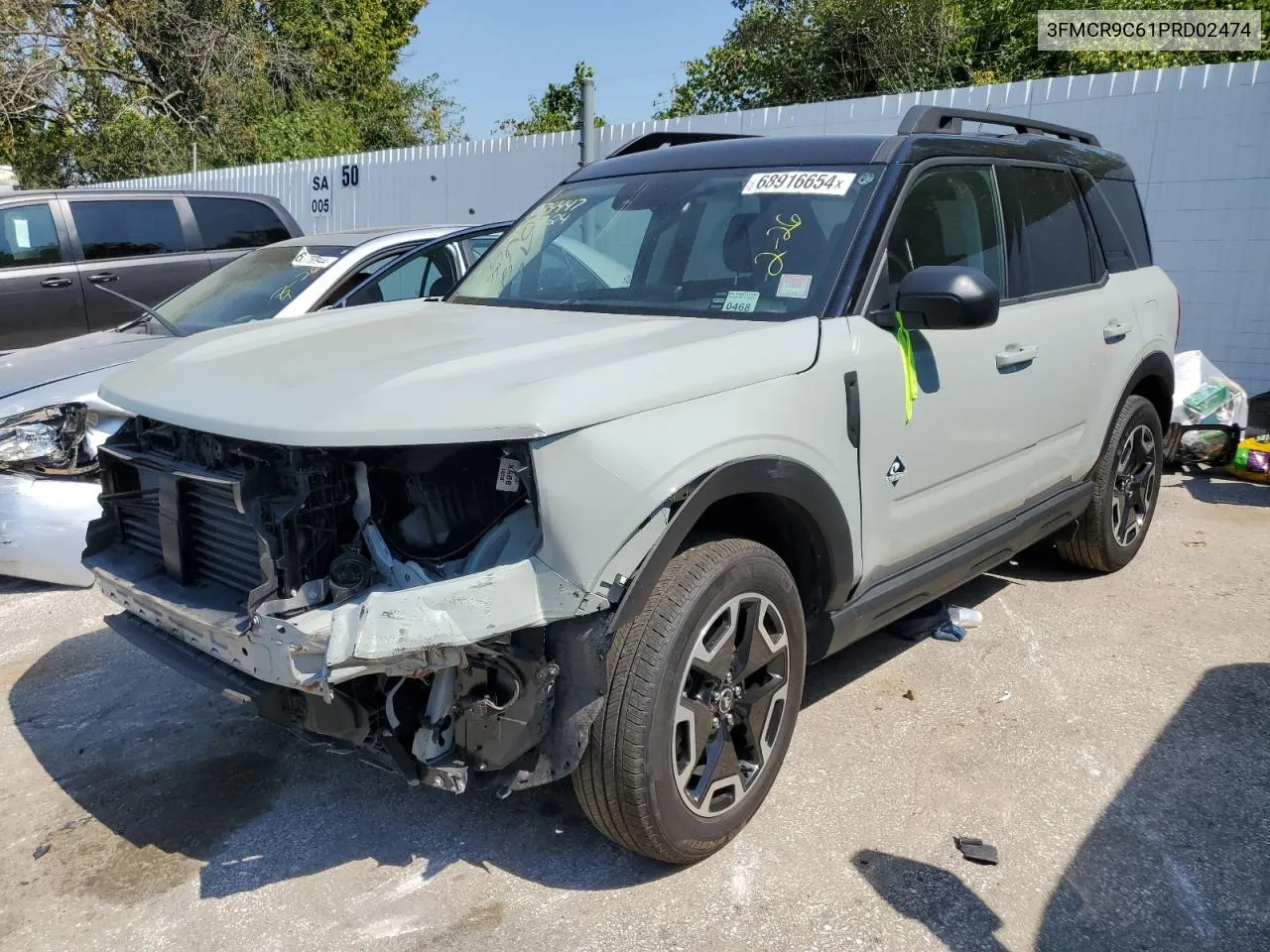 2023 Ford Bronco Sport Outer Banks VIN: 3FMCR9C61PRD02474 Lot: 68916654