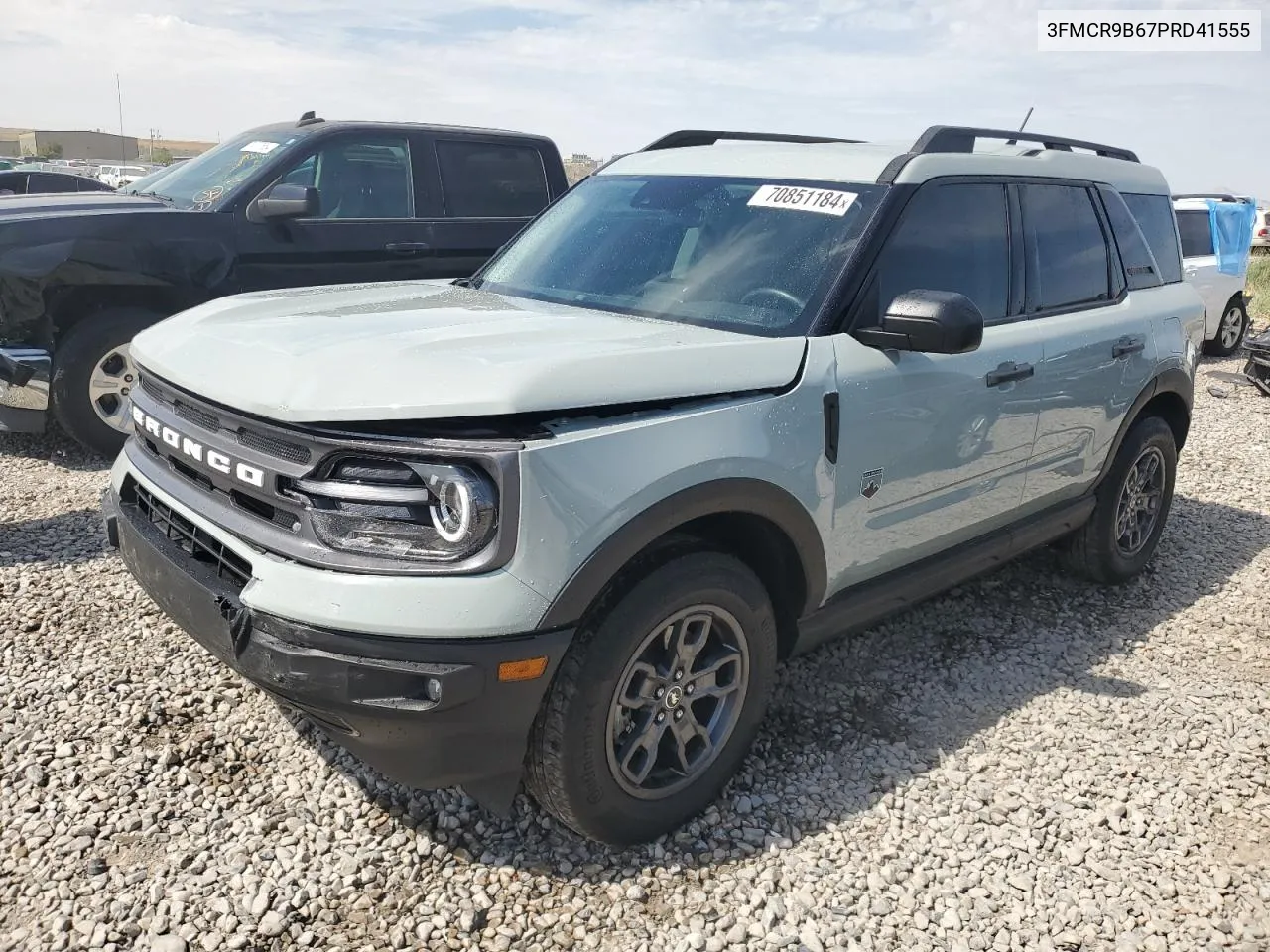 2023 Ford Bronco Sport Big Bend VIN: 3FMCR9B67PRD41555 Lot: 70851184