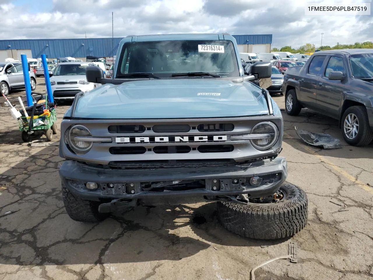 2023 Ford Bronco Base VIN: 1FMEE5DP6PLB47519 Lot: 72316314