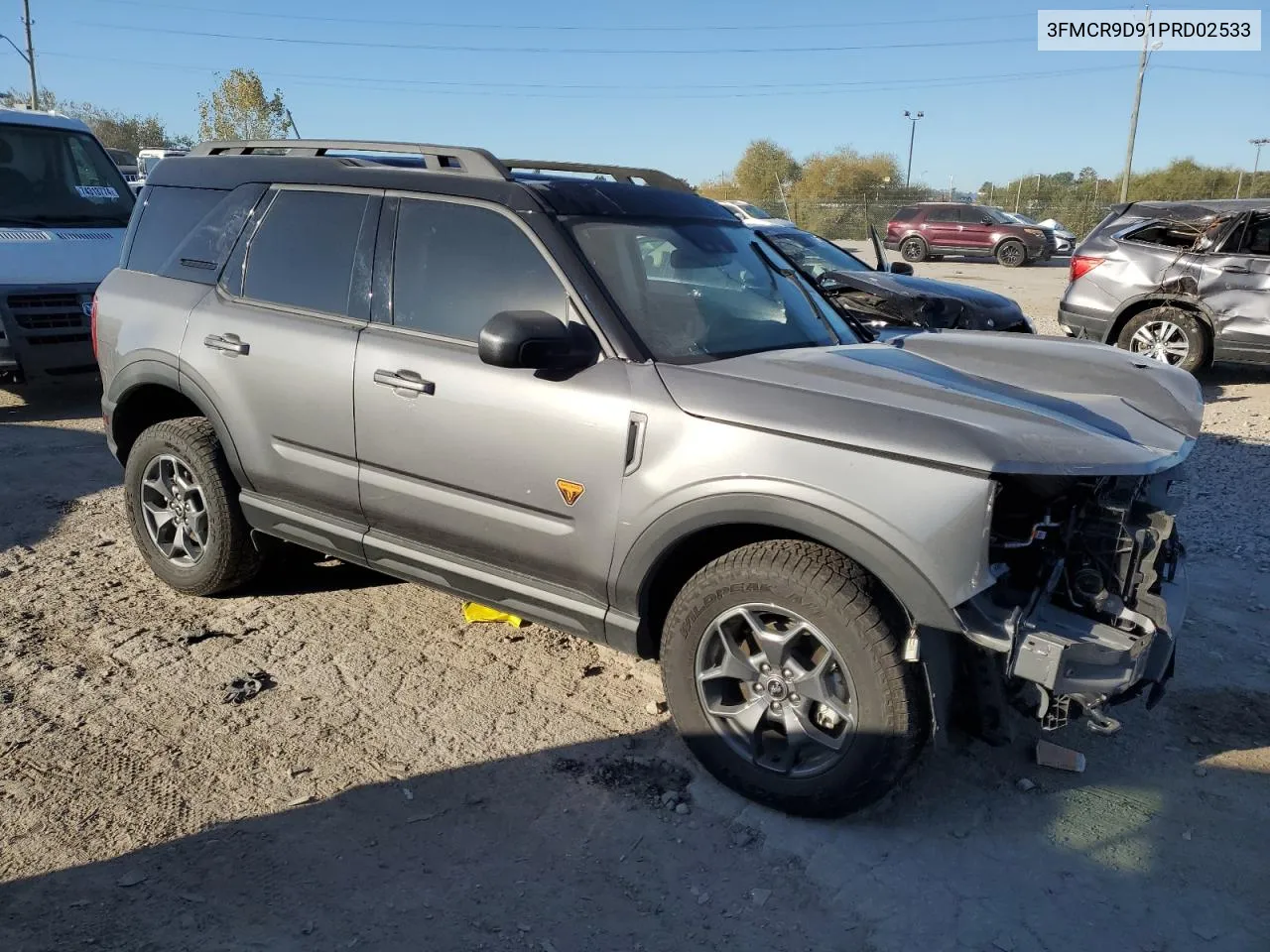 2023 Ford Bronco Sport Badlands VIN: 3FMCR9D91PRD02533 Lot: 72768024