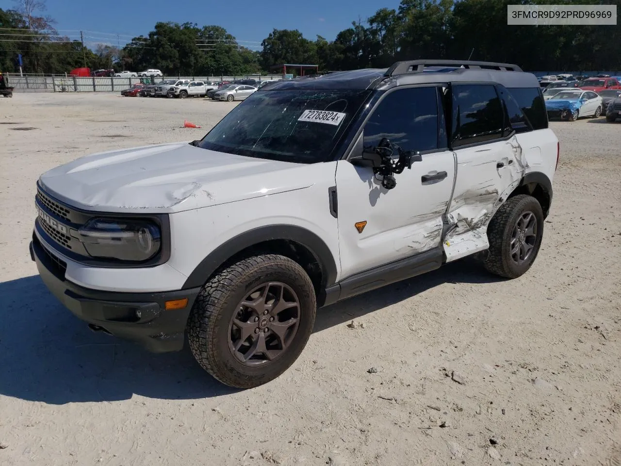 2023 Ford Bronco Sport Badlands VIN: 3FMCR9D92PRD96969 Lot: 72783824