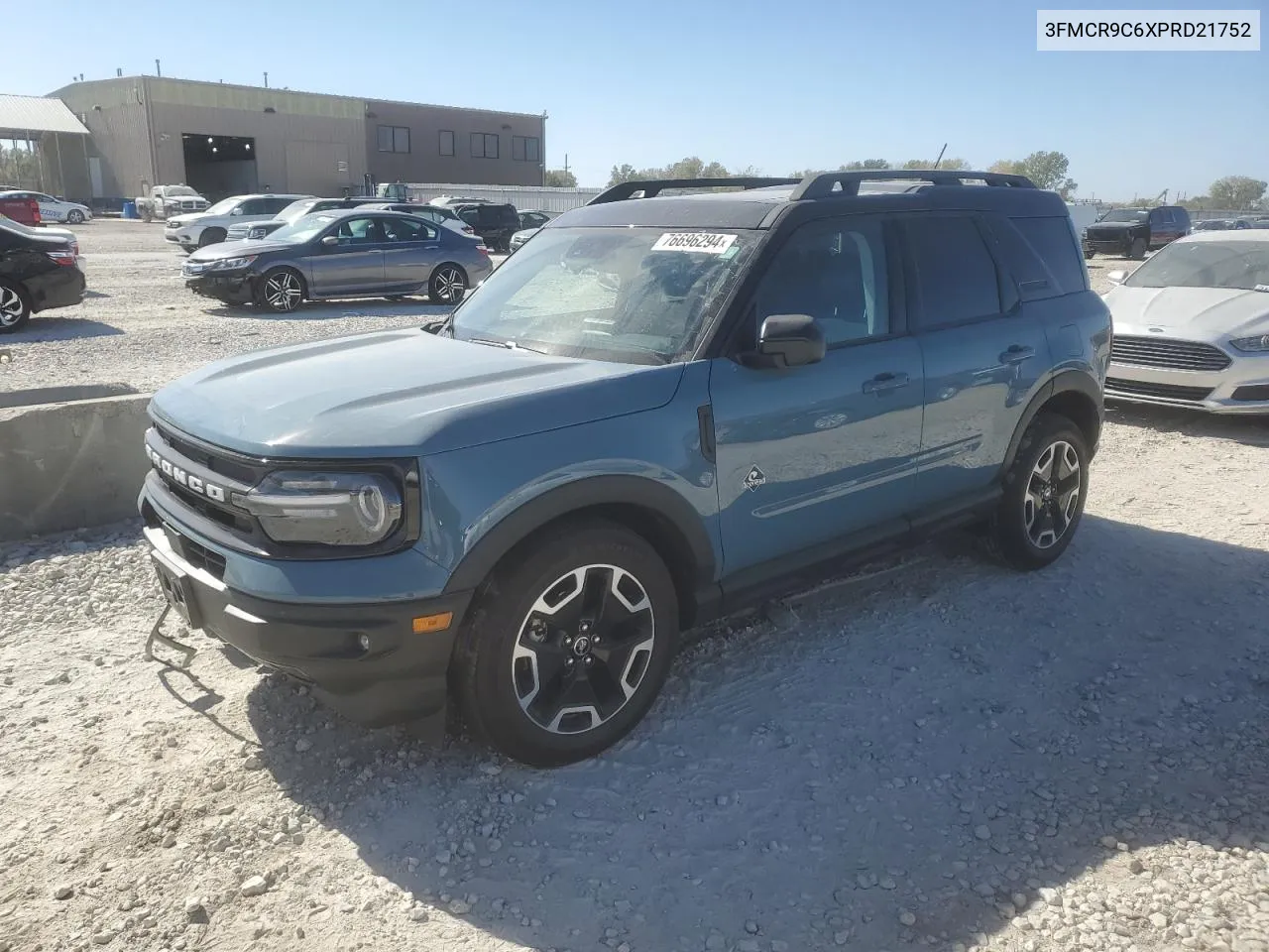 2023 Ford Bronco Sport Outer Banks VIN: 3FMCR9C6XPRD21752 Lot: 76696294