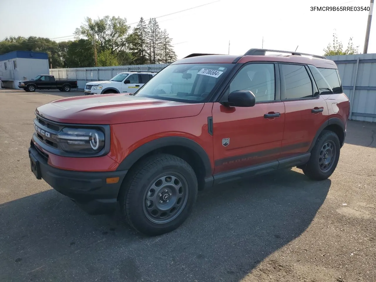 2024 Ford Bronco Sport Big Bend VIN: 3FMCR9B65RRE03540 Lot: 70786584