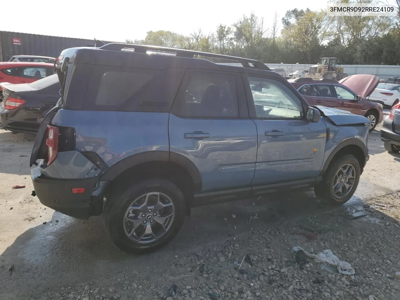 2024 Ford Bronco Sport Badlands VIN: 3FMCR9D92RRE24109 Lot: 71378064