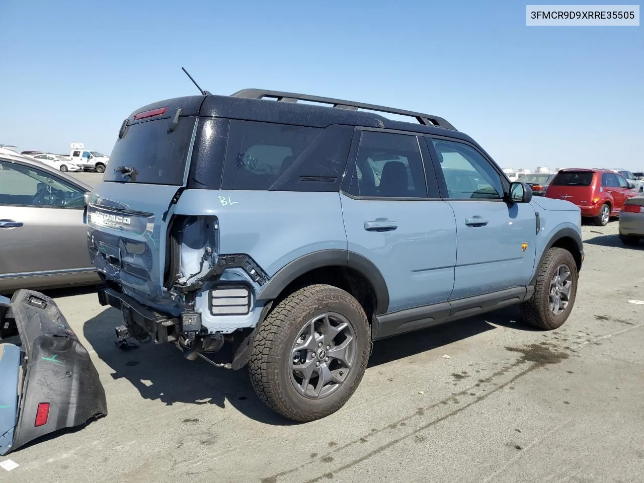 2024 Ford Bronco Sport Badlands VIN: 3FMCR9D9XRRE35505 Lot: 73023724