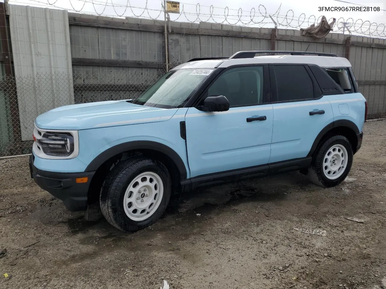 2024 Ford Bronco Sport Heritage VIN: 3FMCR9G67RRE28108 Lot: 73425744