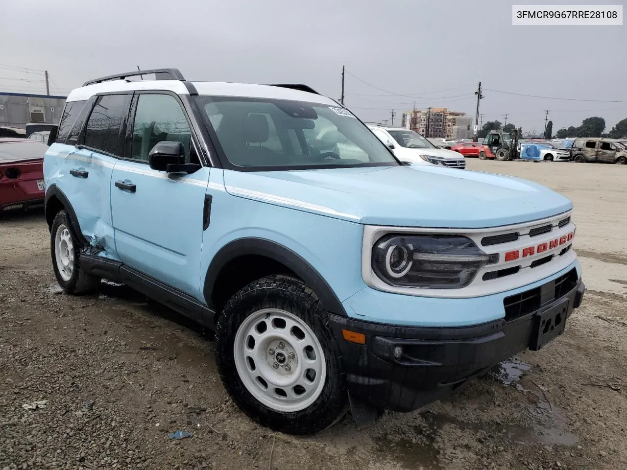 2024 Ford Bronco Sport Heritage VIN: 3FMCR9G67RRE28108 Lot: 73425744