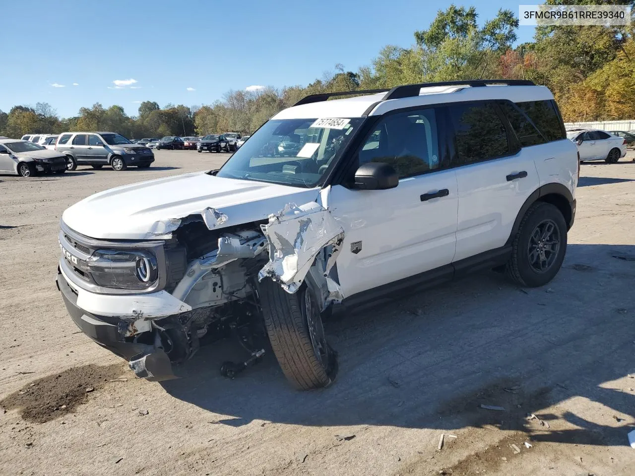 2024 Ford Bronco Sport Big Bend VIN: 3FMCR9B61RRE39340 Lot: 75774654