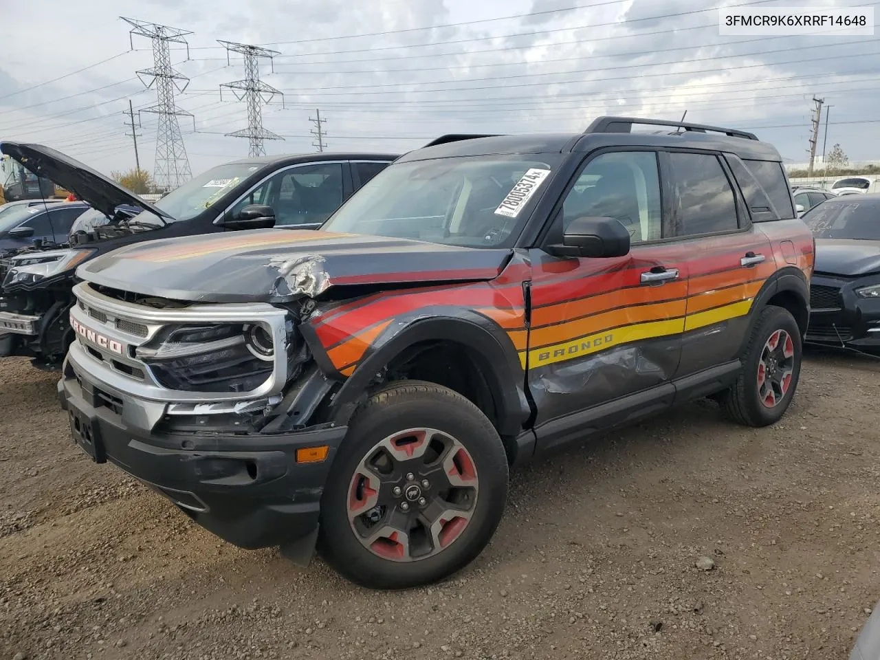 2024 Ford Bronco Sport Free Wheeling VIN: 3FMCR9K6XRRF14648 Lot: 78005374