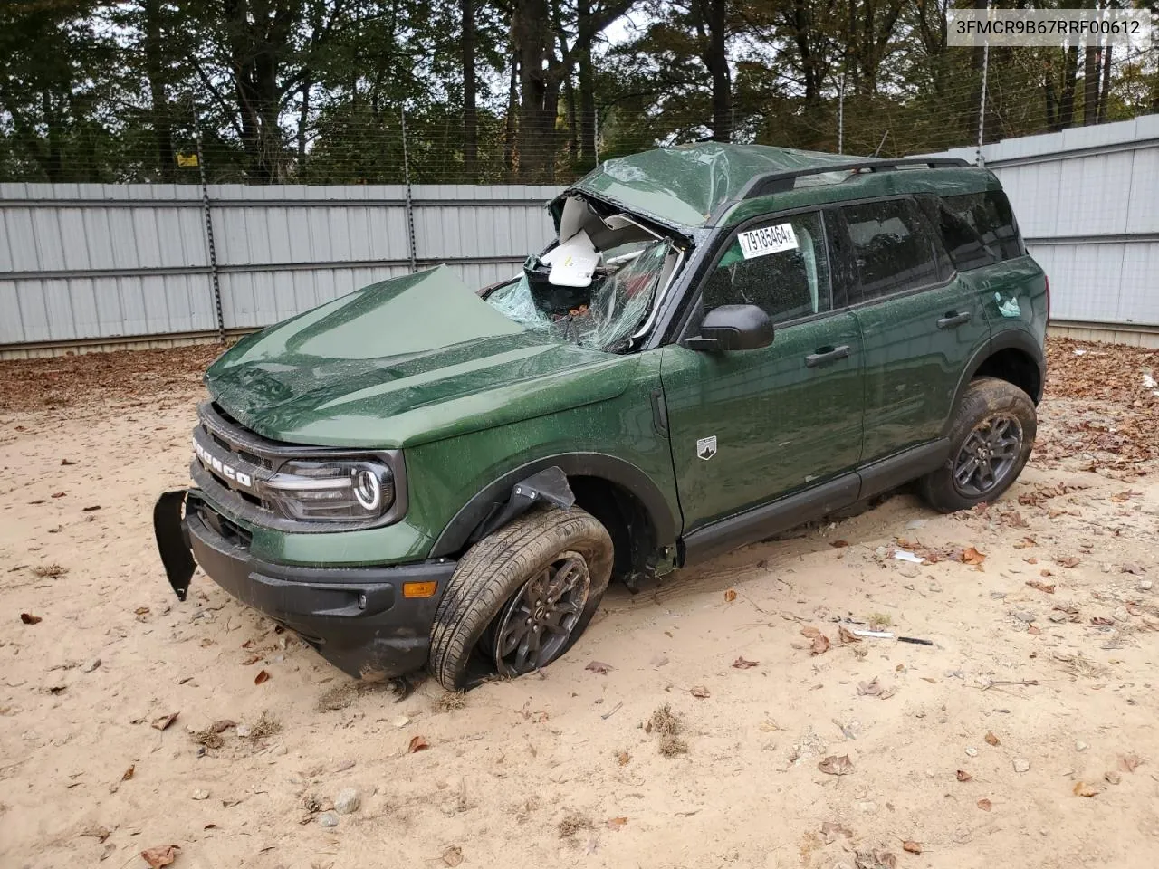 2024 Ford Bronco Sport Big Bend VIN: 3FMCR9B67RRF00612 Lot: 79185464