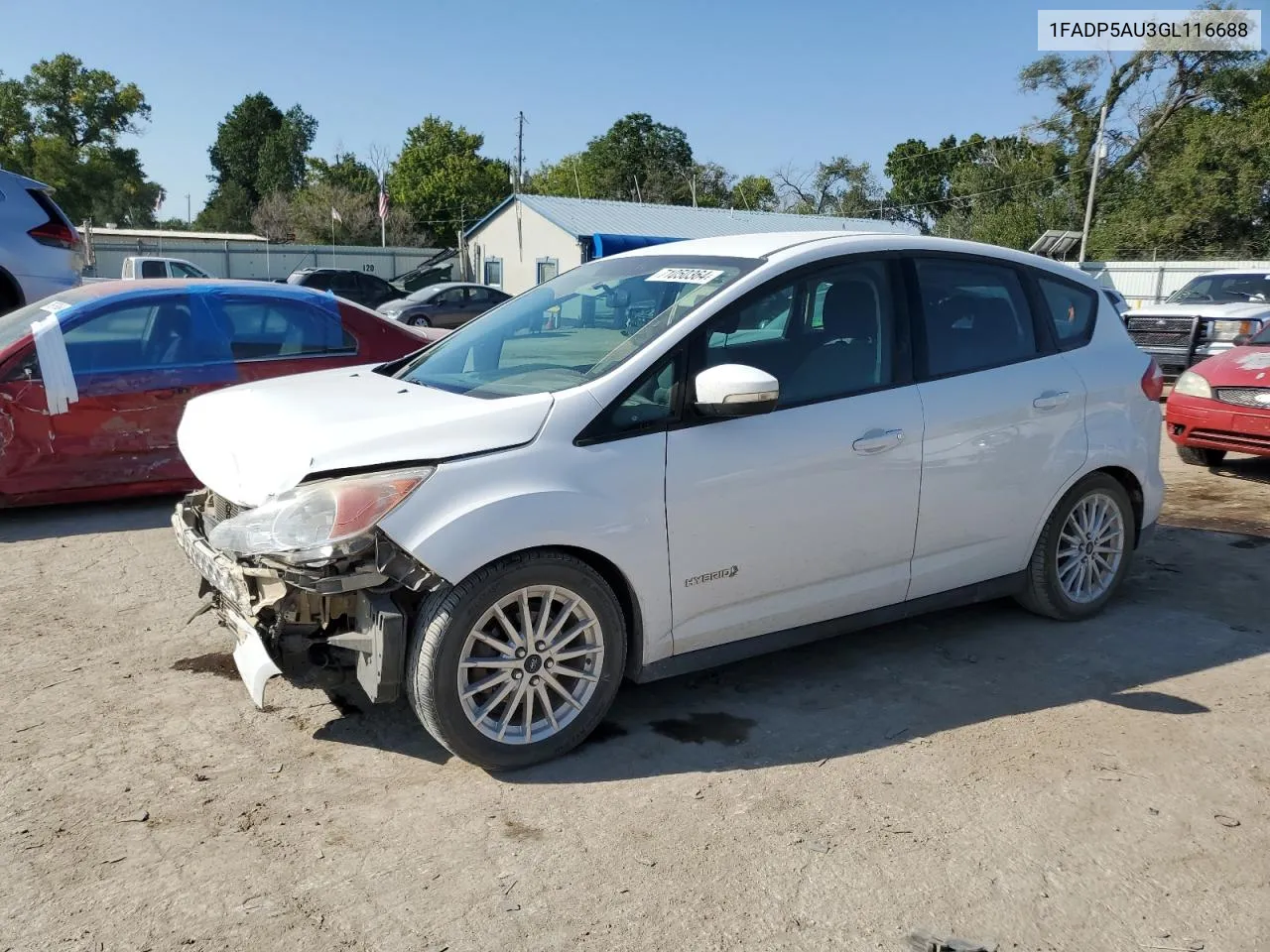 2016 Ford C-Max Se VIN: 1FADP5AU3GL116688 Lot: 71050364