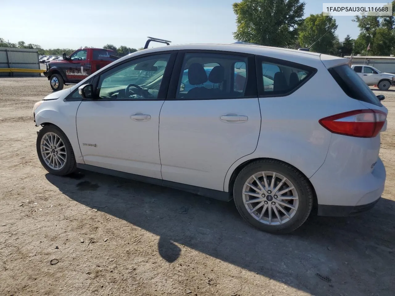 2016 Ford C-Max Se VIN: 1FADP5AU3GL116688 Lot: 71050364