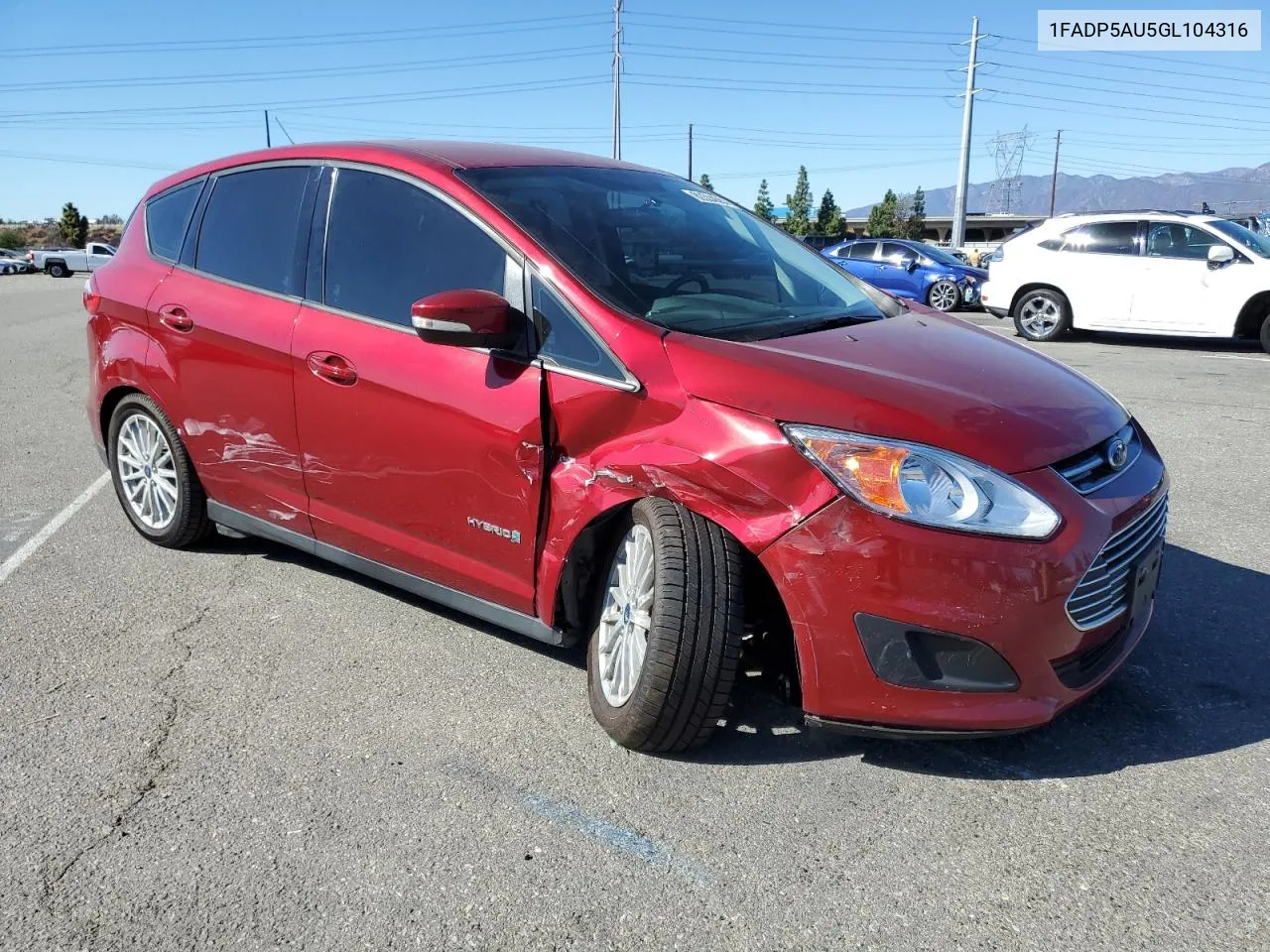 2016 Ford C-Max Se VIN: 1FADP5AU5GL104316 Lot: 80304564