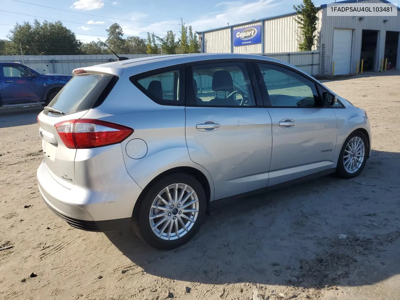 2016 Ford C-Max Se VIN: 1FADP5AU4GL103481 Lot: 80897334