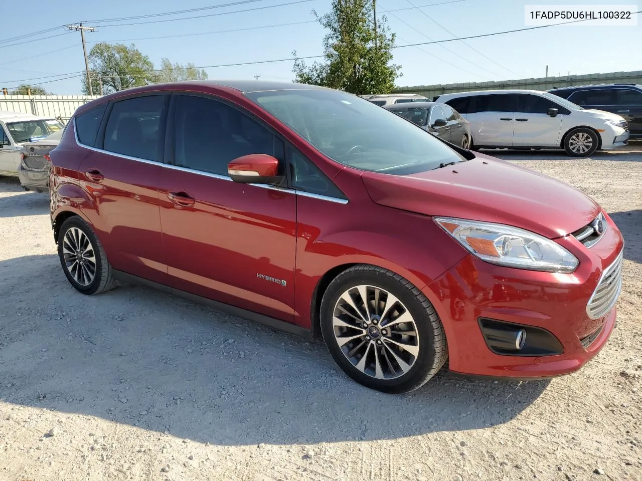 2017 Ford C-Max Titanium VIN: 1FADP5DU6HL100322 Lot: 75319584