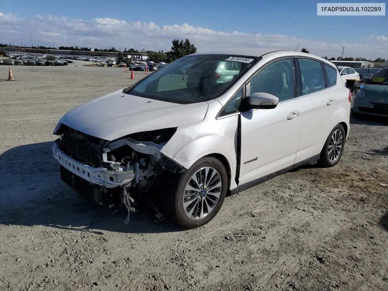 2018 Ford C-Max Titanium VIN: 1FADP5DU3JL102289 Lot: 76743134