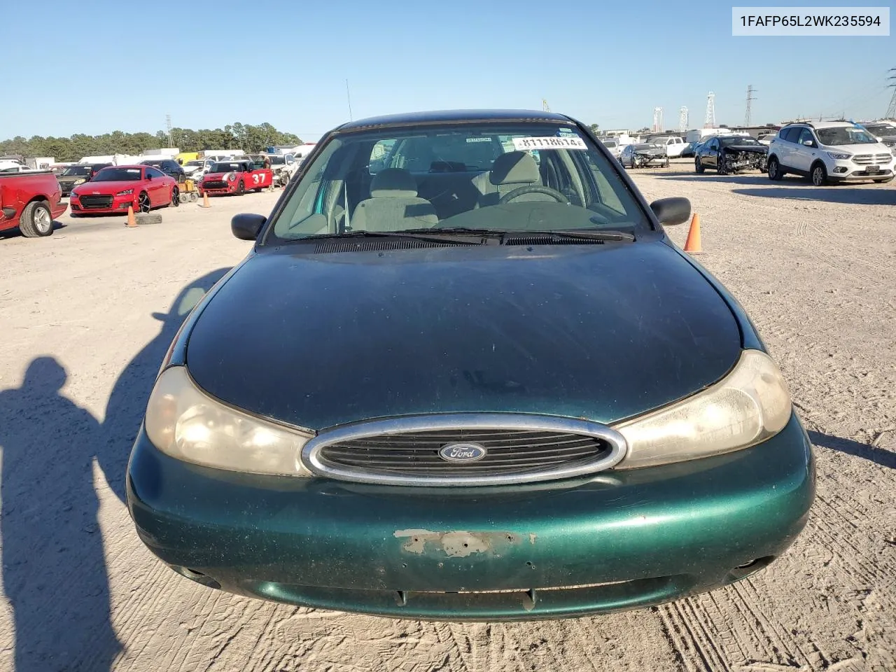 1998 Ford Contour Base VIN: 1FAFP65L2WK235594 Lot: 81118614