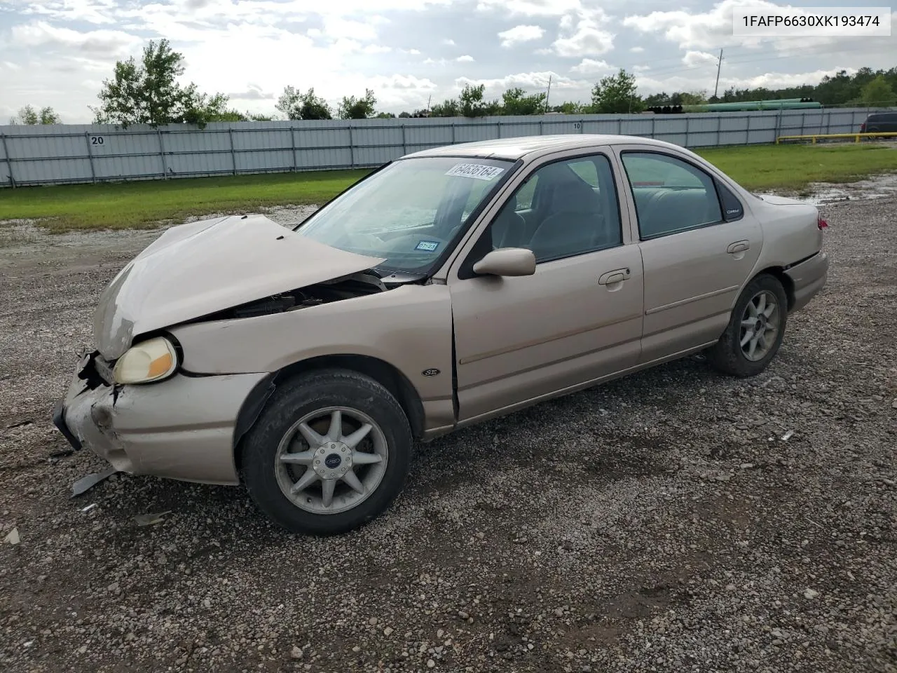 1999 Ford Contour Se VIN: 1FAFP6630XK193474 Lot: 71050124