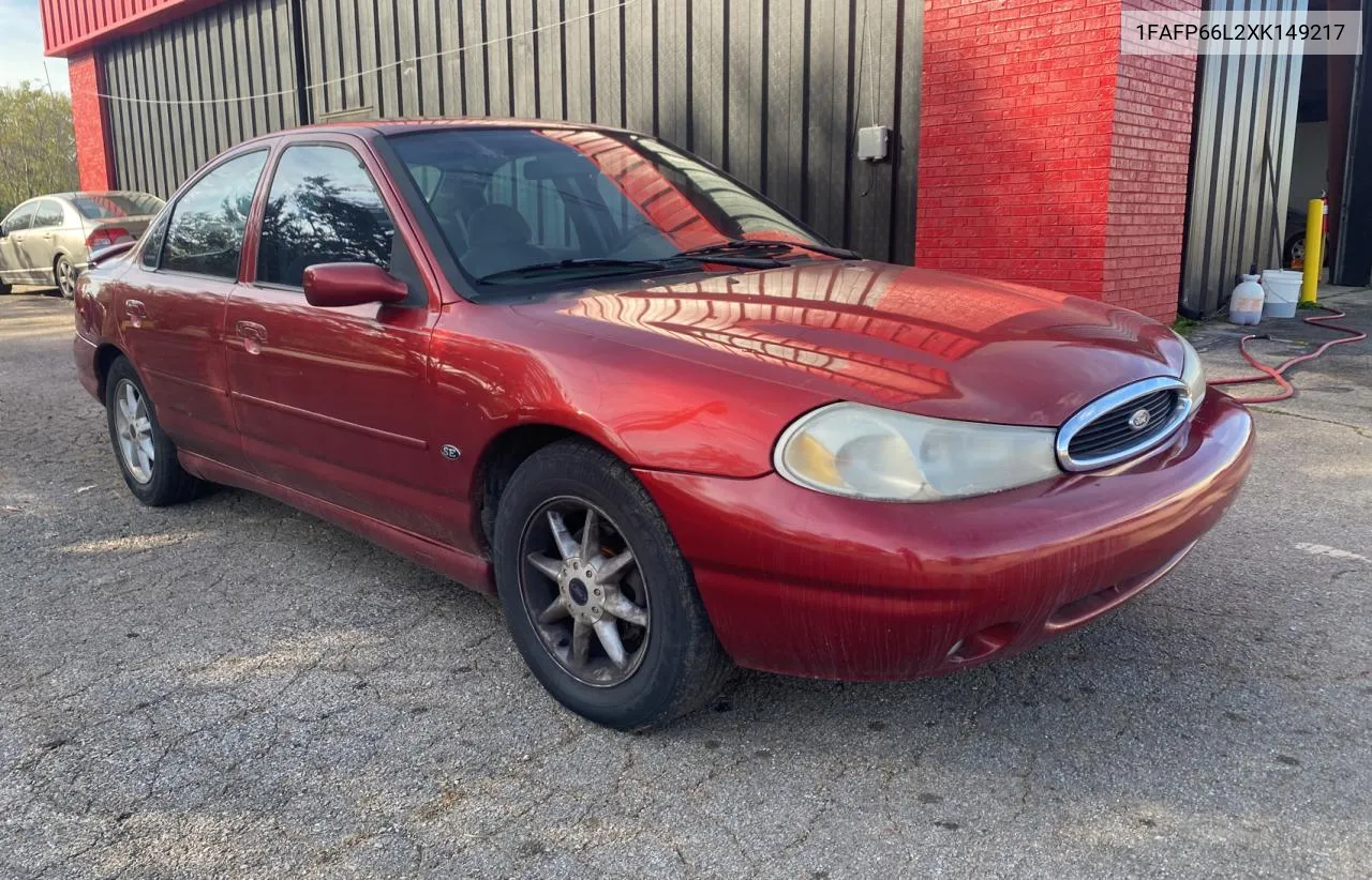 1FAFP66L2XK149217 1999 Ford Contour Se