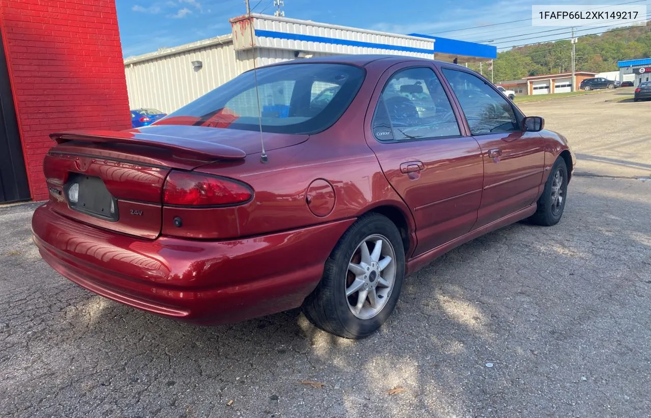 1999 Ford Contour Se VIN: 1FAFP66L2XK149217 Lot: 79546104