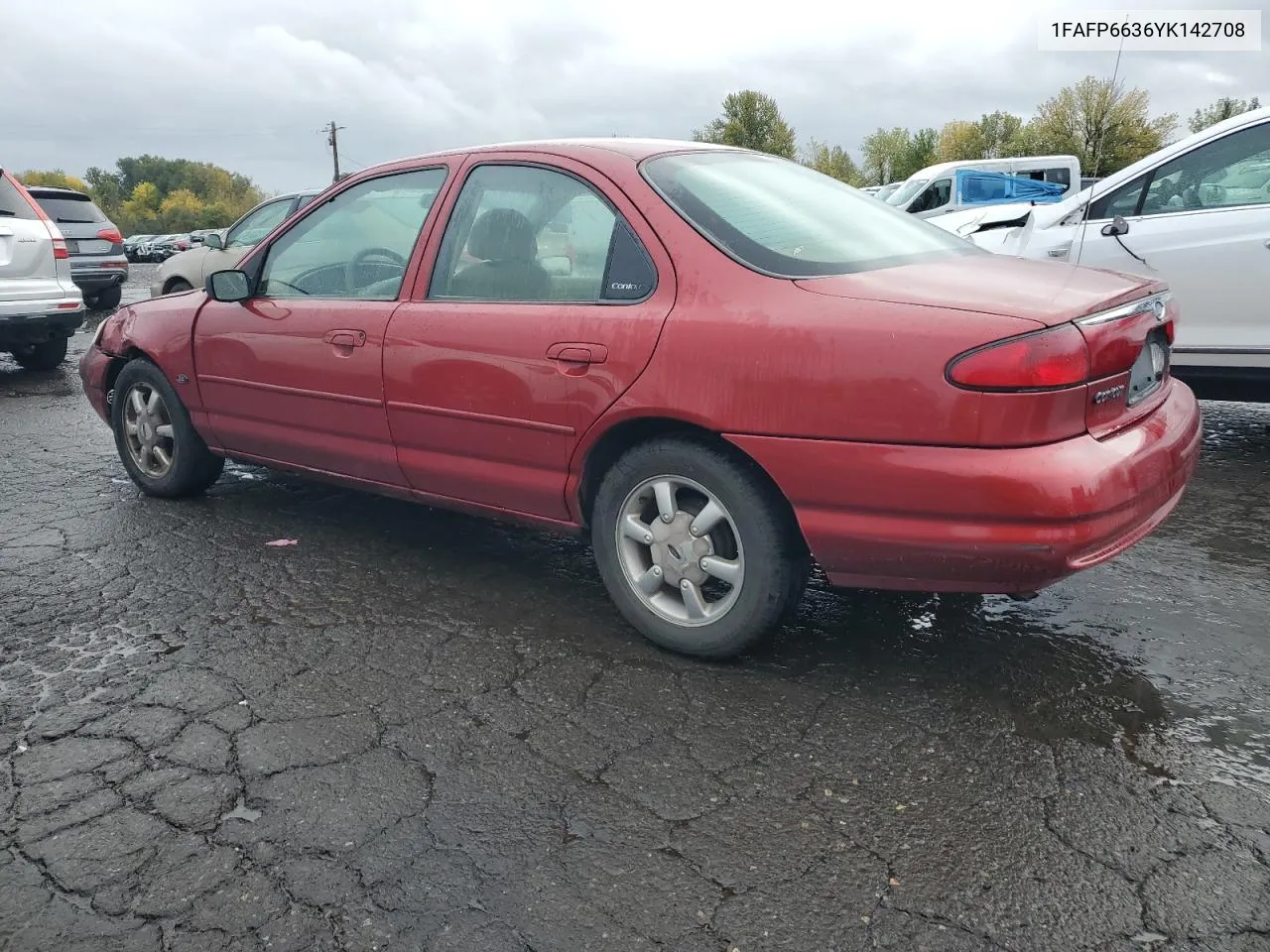 2000 Ford Contour Se VIN: 1FAFP6636YK142708 Lot: 77976124