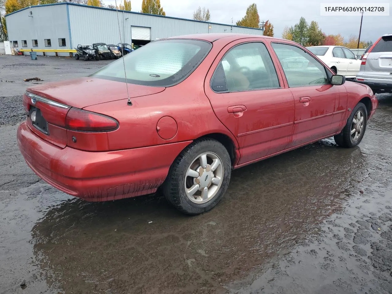 2000 Ford Contour Se VIN: 1FAFP6636YK142708 Lot: 77976124