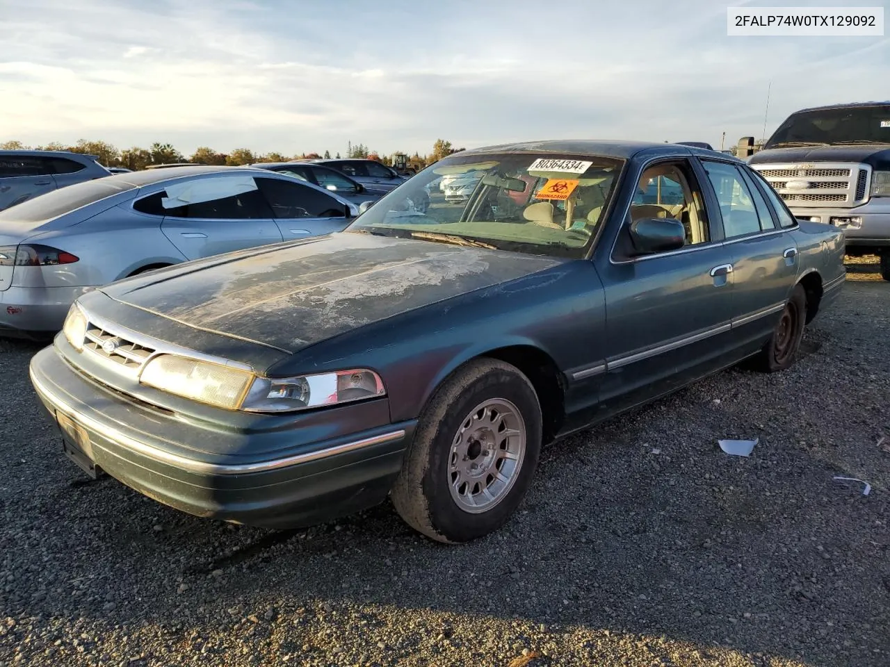 1996 Ford Crown Victoria Lx VIN: 2FALP74W0TX129092 Lot: 80364334