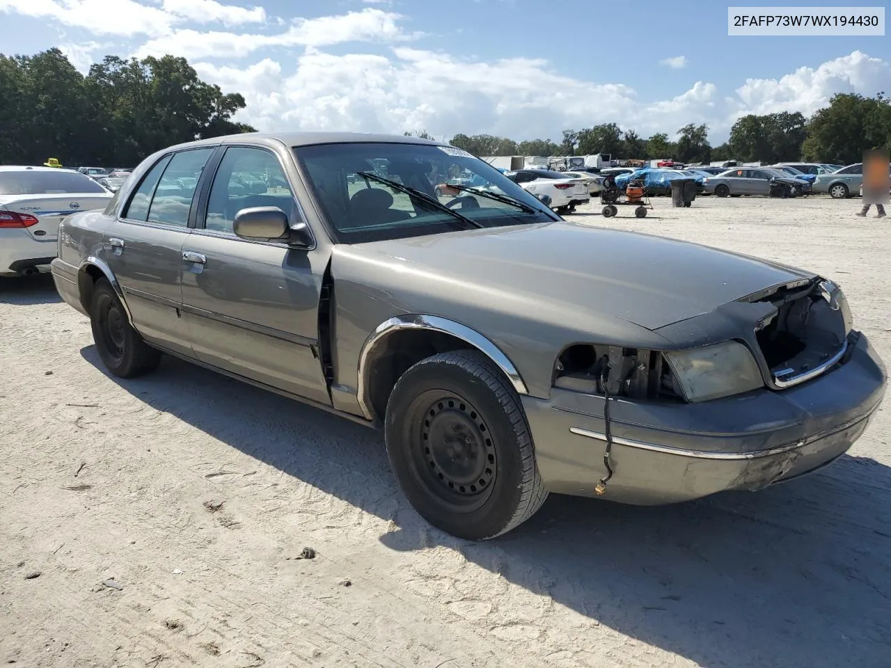 1998 Ford Crown Victoria VIN: 2FAFP73W7WX194430 Lot: 76956624