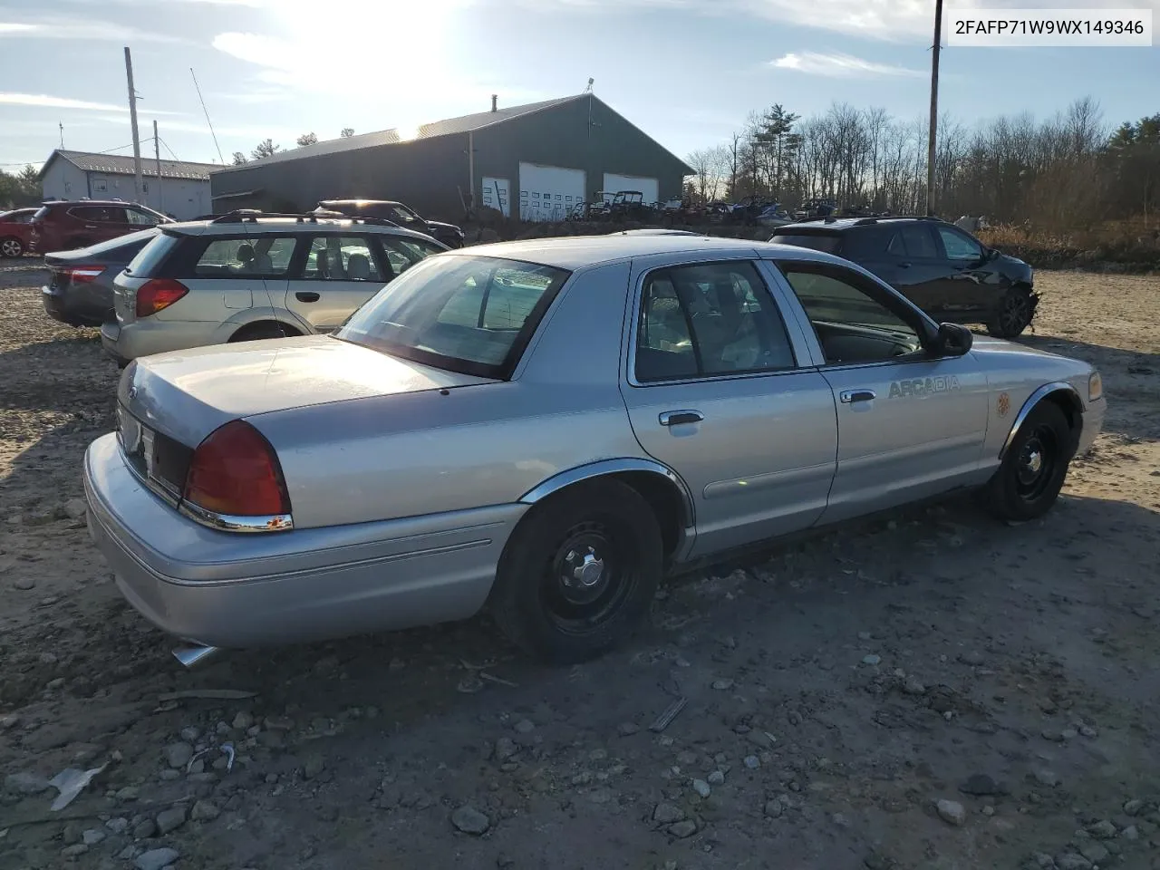 1998 Ford Crown Victoria Police Interceptor VIN: 2FAFP71W9WX149346 Lot: 79121214