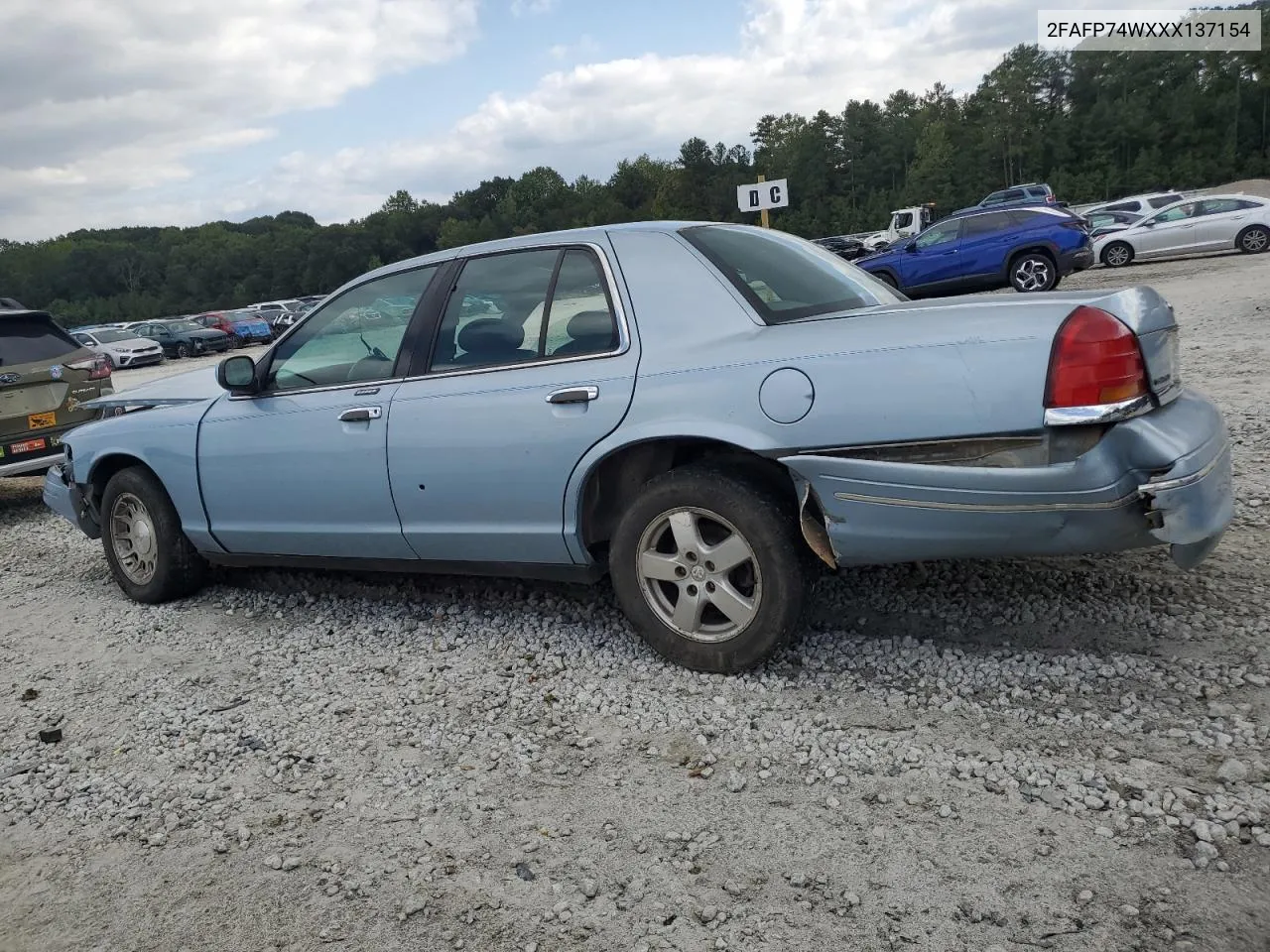 1999 Ford Crown Victoria Lx VIN: 2FAFP74WXXX137154 Lot: 71418784